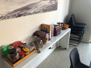 Breakfast-Bar-Dave supplies Milk, Juice, Breakfast Cereals, Bread butter and various spreads and the fruit of the season